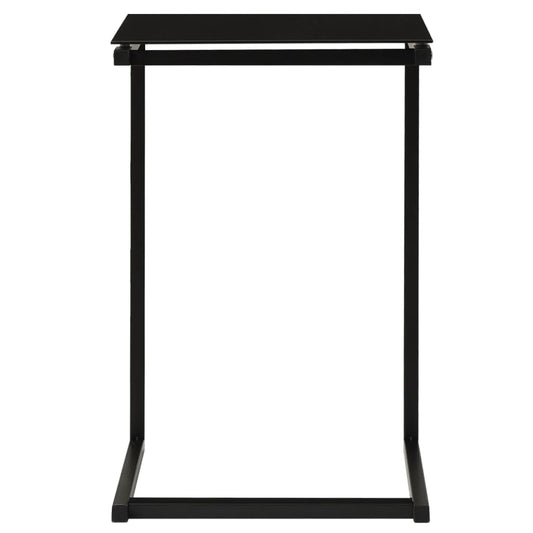 322784 vidaXL Side Table Black 40x40x60 cm Tempered Glass