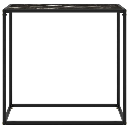 vidaXL Console Table Black 80x35x75 cm Tempered Glass