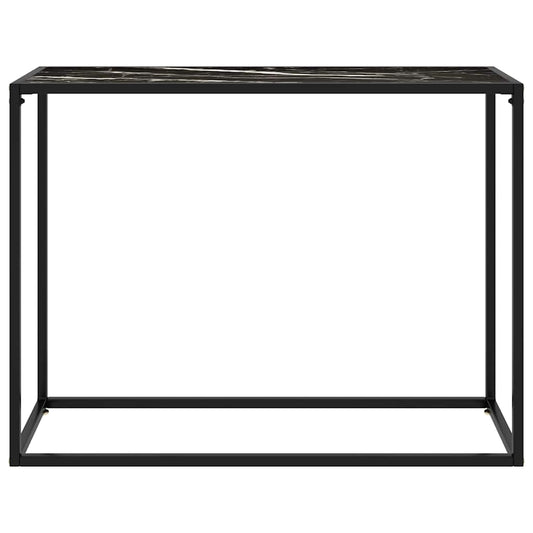322814 vidaXL Console Table Black 100x35x75 cm Tempered Glass