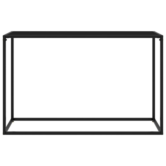vidaXL Console Table | Black | Tempered glass, powder-coated steel | Medium