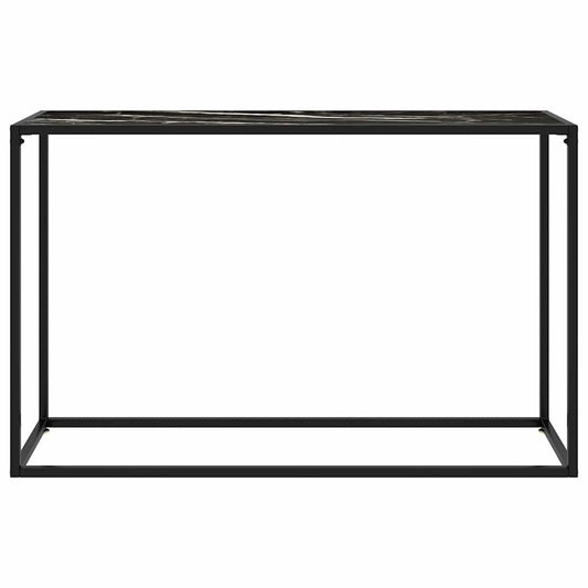 322818 vidaXL Console Table Black 120x35x75 cm Tempered Glass
