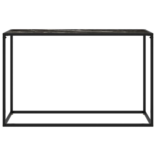 vidaXL Console Table Black 120x35x75 cm Tempered Glass