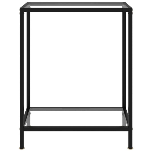 vidaXL Console Table Transparent 60x35x75 cm Tempered Glass