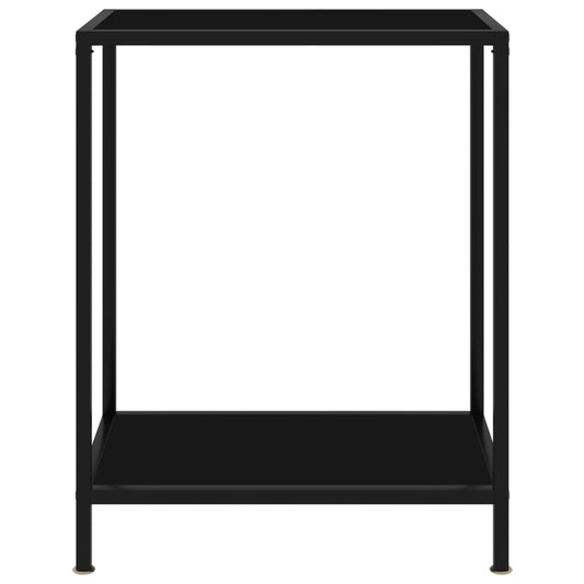vidaXL Console Table | Black | Tempered glass | Compact | Simplistic