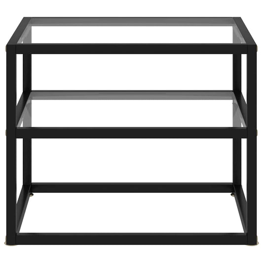 322851 vidaXL Console Table Transparent 50x40x40 cm Tempered Glass