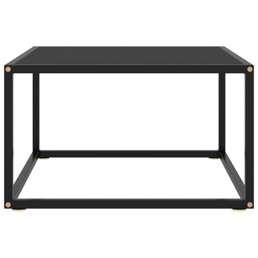 vidaXL Coffee Table | Black | Tempered glass | 60x60x35 cm | Durable