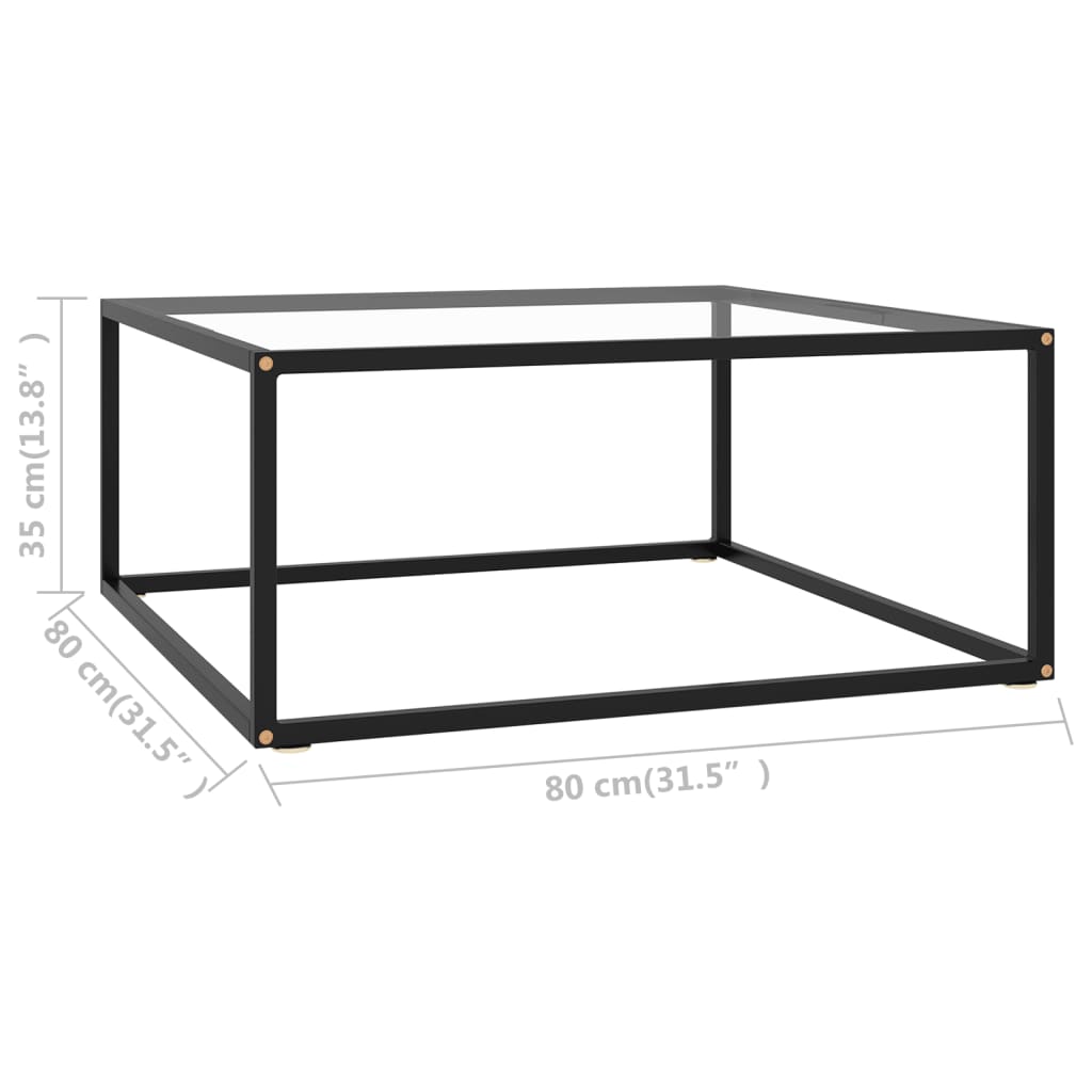 vidaXL Coffee Table | Black and transparent