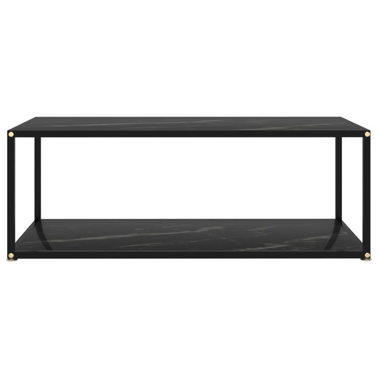 vidaXL Coffee Table Black 100x50x35 cm Tempered Glass