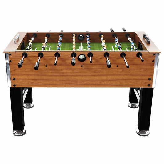 92502 vidaXL Football Table Steel 60 kg 140x74,5x87,5 cm Light Brown and Black