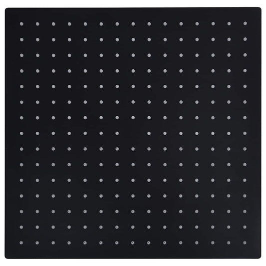 vidaXL Rain Shower Head Stainless Steel 40x40 cm Square Black