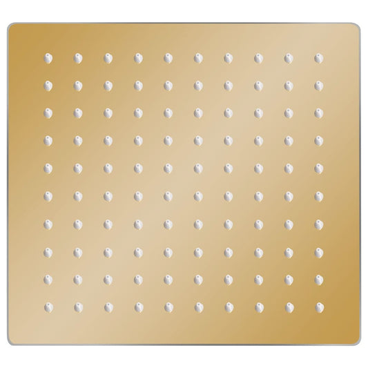 147708 vidaXL Rain Shower Head Stainless Steel 20x20 cm Square Gold