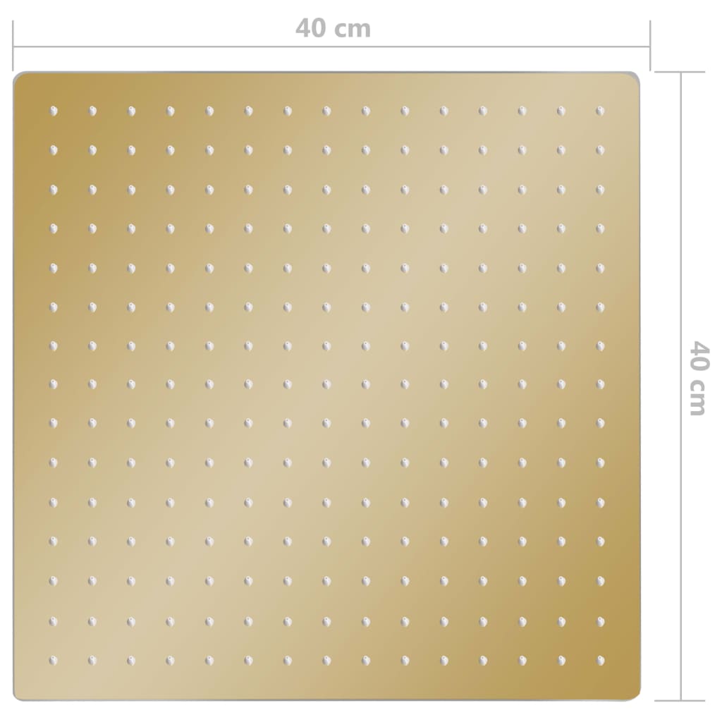 147711 vidaXL Rain Shower Head Stainless Steel 40x40 cm Square Gold