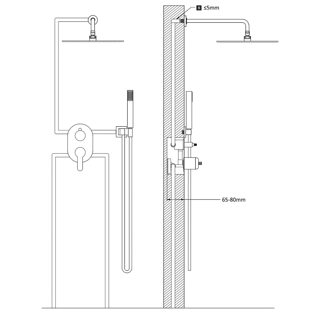 147722 vidaXL Shower System Stainless Steel 201 Gold