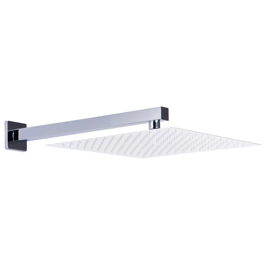 vidaXL Shower Support Arm Square Stainless Steel 201 Silver 30 cm