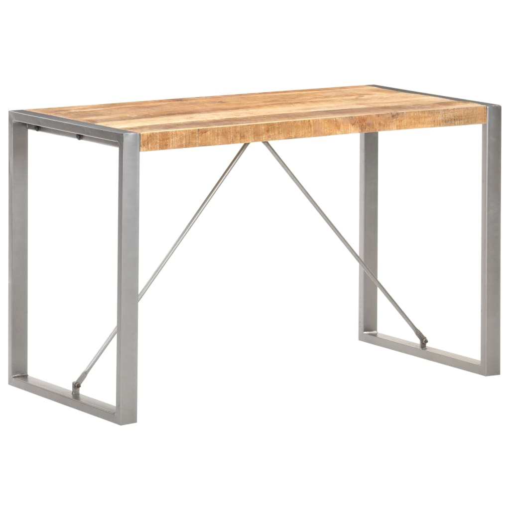 vidaXL Dining Table 120x60x75 cm Solid Rough Mango Wood
