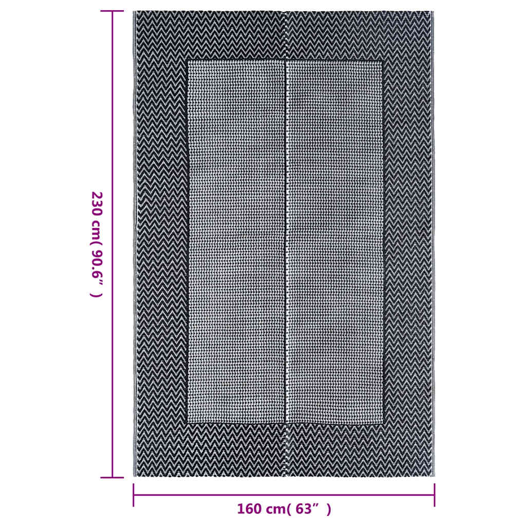 vidaXL Outdoor Carpet ARAKIL Grey 160x230 cm PP