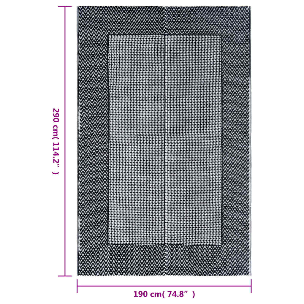 vidaXL Outdoor Carpet ARAKIL Grey 190x290 cm PP