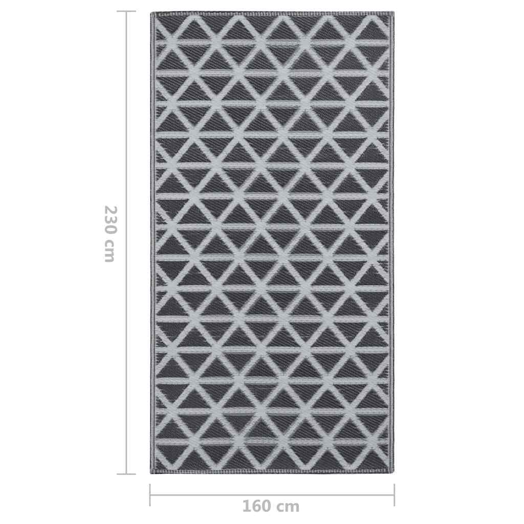 310418 vidaXL Outdoor Carpet ARAKIL Black 160x230 cm PP
