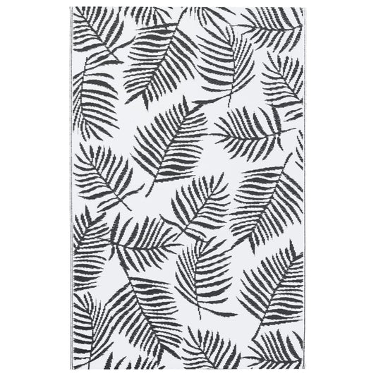 310425 vidaXL Outdoor Carpet ARAKIL White and Black 120x180 cm PP