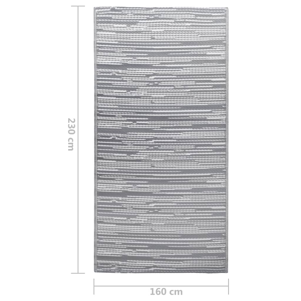 vidaXL Outdoor Carpet ARAKIL Grey 160x230 cm PP