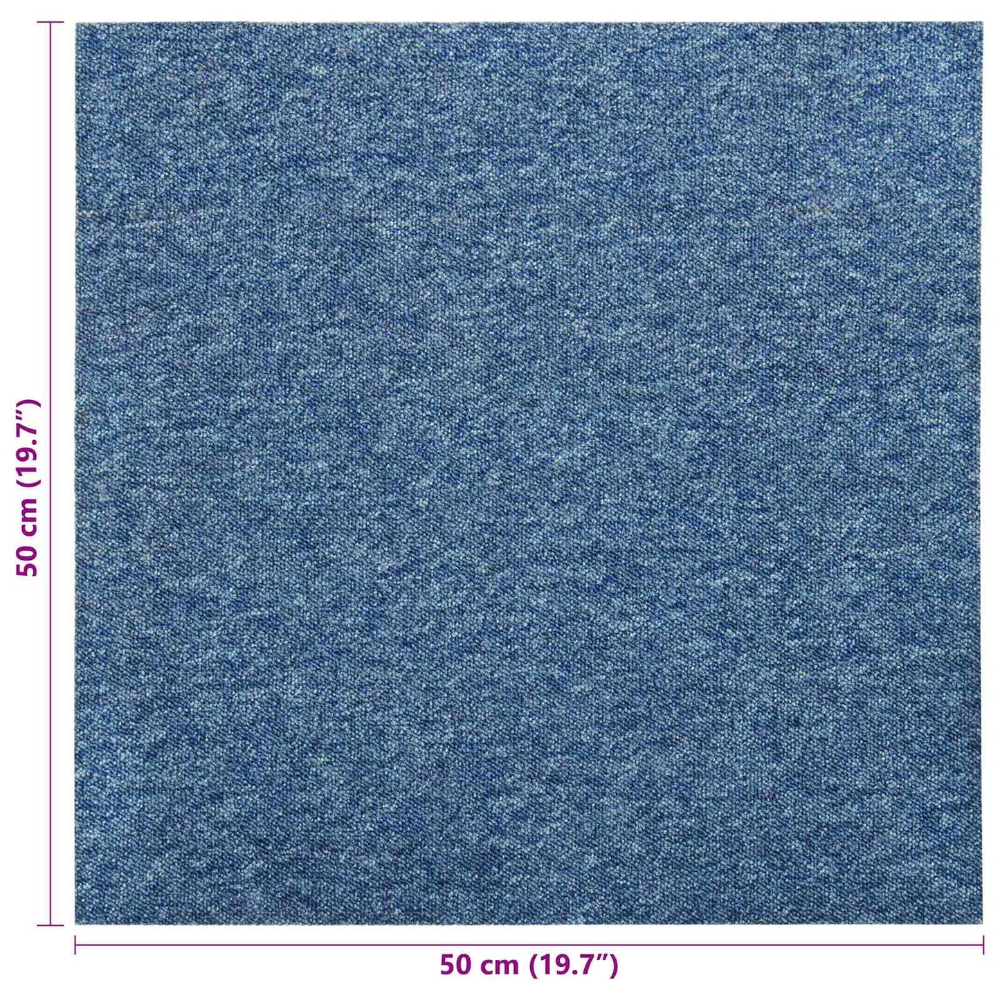 vidaXL Carpet 20 pcs Blue 50 x 50 cm 100% Polypropylene