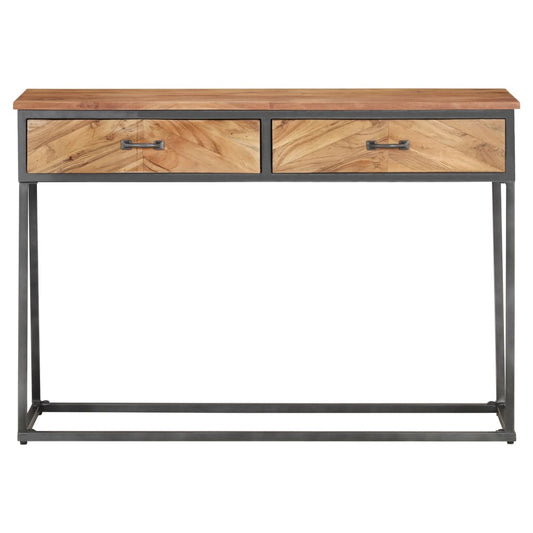 vidaXL Console Table 110x35x75 cm Solid Acacia Wood