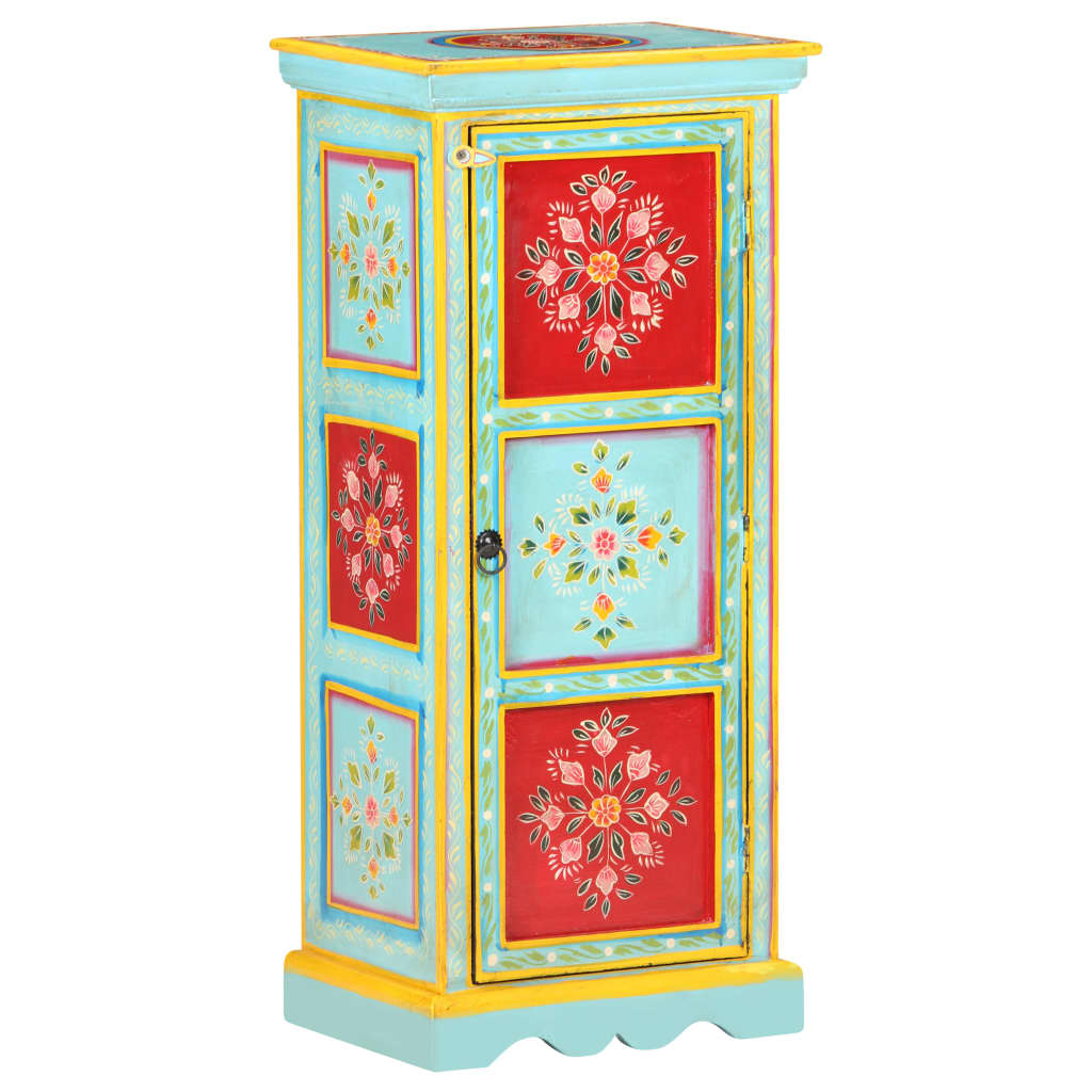 vidaXL Hand Painted Highboard 40x30x90 cm Solid Mango Wood