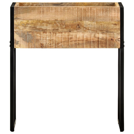 vidaXL Planter 60x20x68 cm Rough Mango Wood
