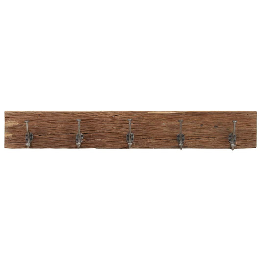 321950 vidaXL Hall Hanger with 5 Hooks 100x2,5x15 cm Solid Reclaimed Wood