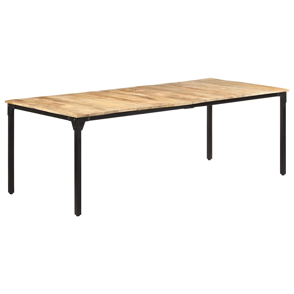 321977 vidaXL Dining Table 220x100x76 cm Rough Mango Wood