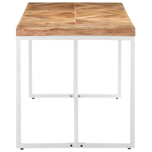 vidaXL Dining Table 140x70x76 cm Solid Acacia and Mango Wood