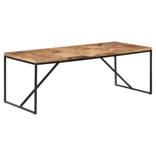 323554 vidaXL Dining Table 200x90x76 cm Solid Acacia and Mango Wood