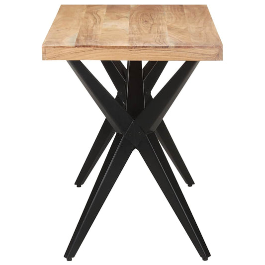 323559 vidaXL Dining Table 120x60x76 cm Solid Acacia Wood