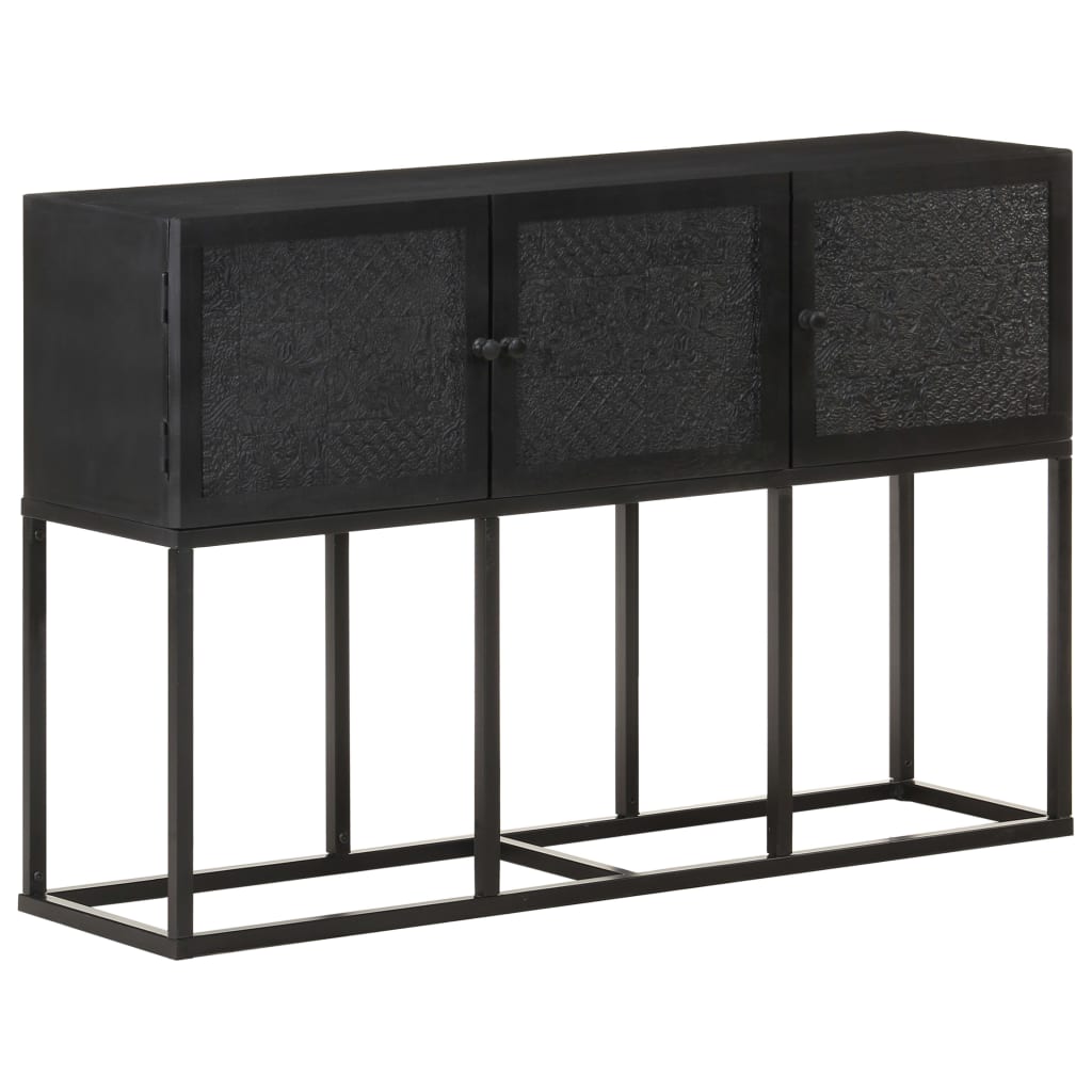 vidaXL Sideboard | Black | Solid Mango Wood | Sideboard | Rectangular