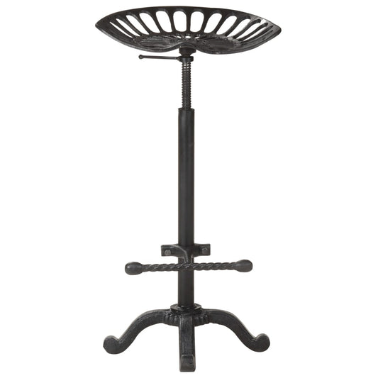 vidaXL Bar Stool Black Cast Iron