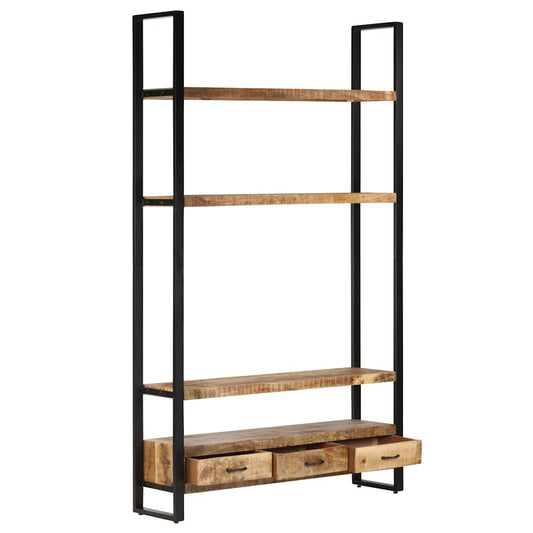 321052 vidaXL Bookshelf 118x30x200 cm Solid Rough Mango Wood