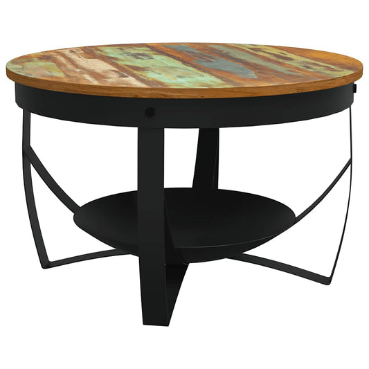 vidaXL Coffee Table Ø68x43 cm Solid Reclaimed Wood