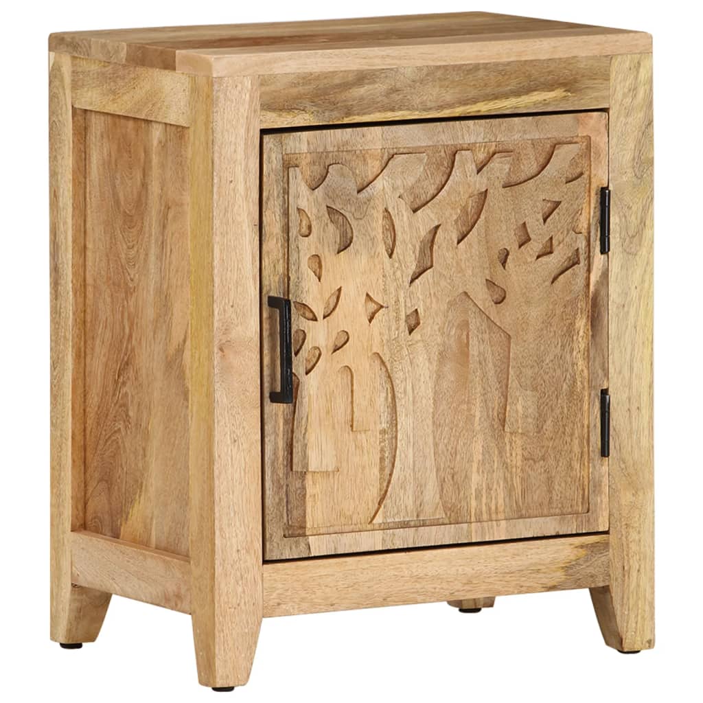 vidaXL Bedside Cabinet | Natural wood | Solid mango wood | Medium