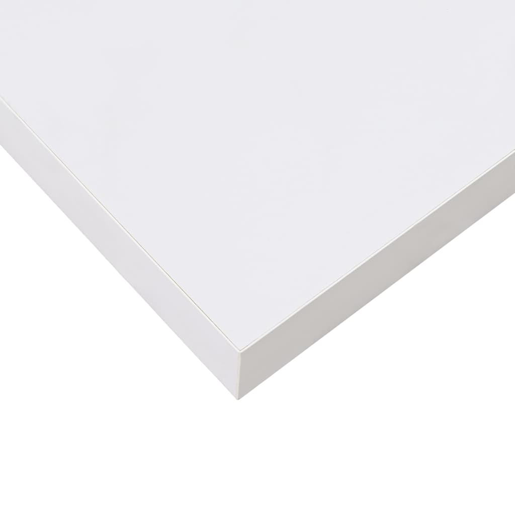 vidaXL Floating Wall Shelves 2 pcs High Gloss White 50x23.5x3.8 cm MDF
