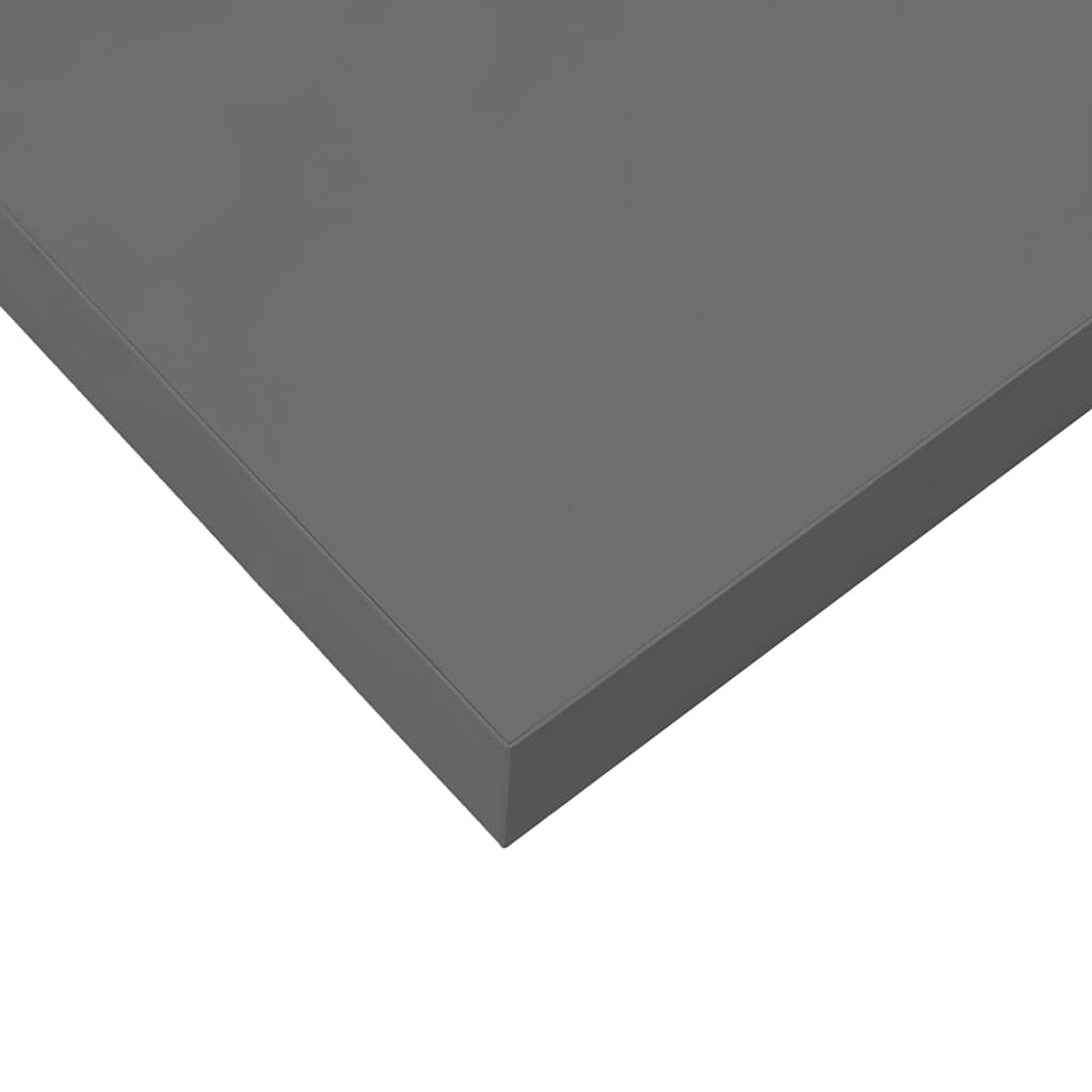 vidaXL Wall Shelf | High gloss grey | Honeycomb MDF, metal | 23x23.5x3.8 cm