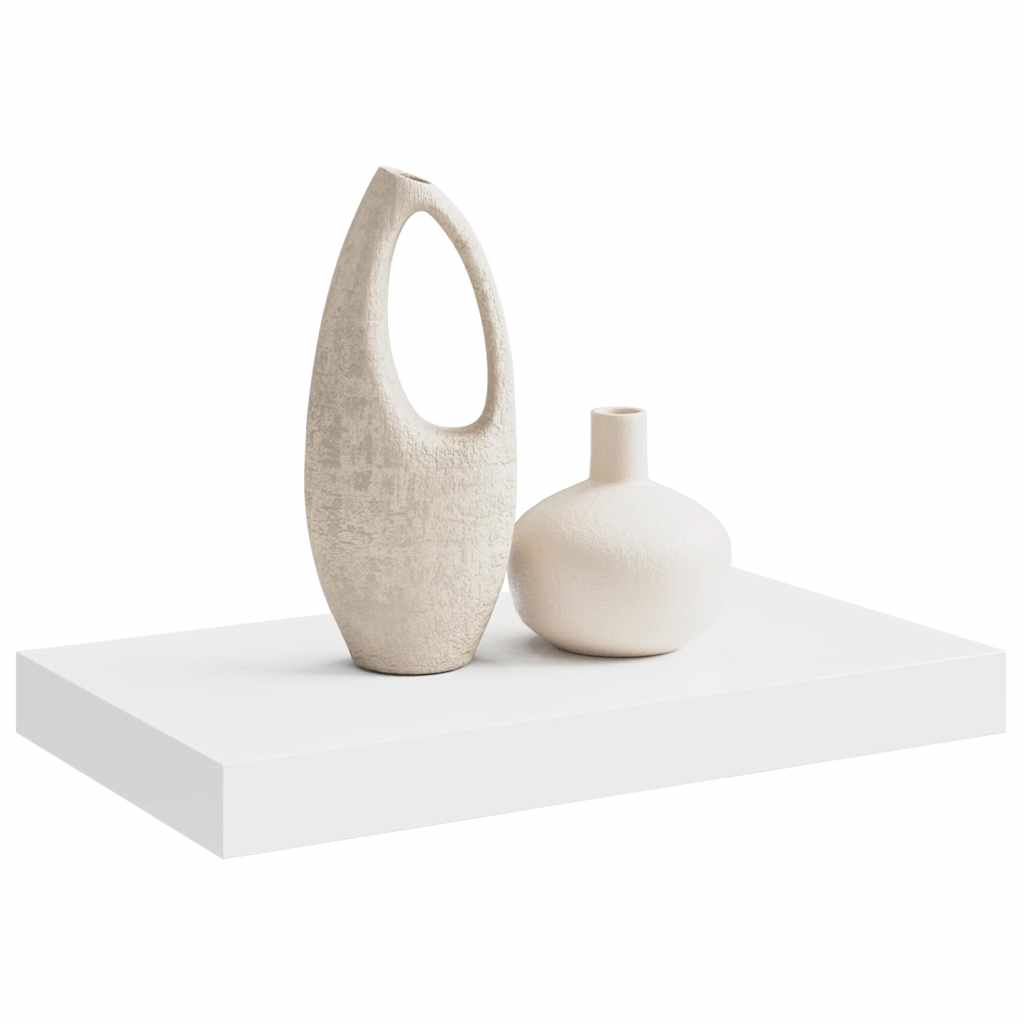 vidaXL Floating Wall Shelf White 40x23.5x3.8 cm MDF