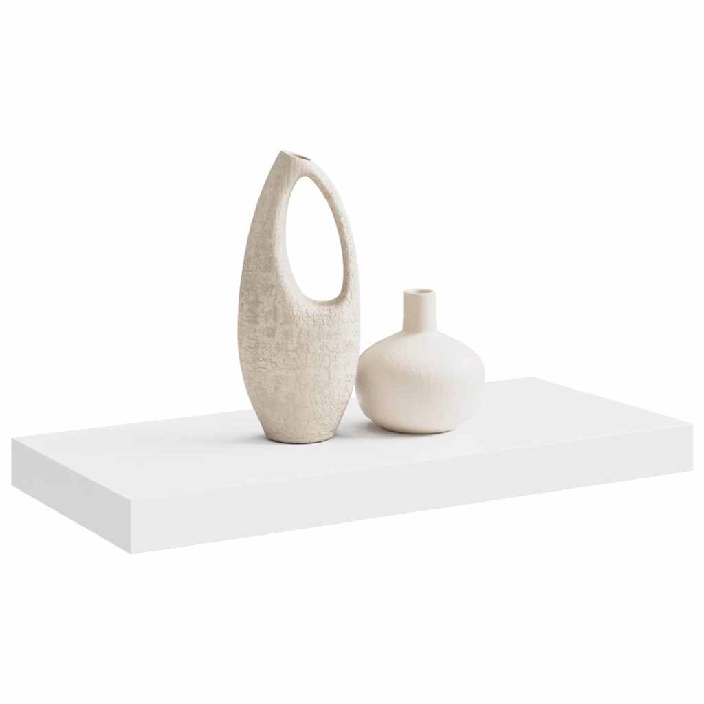 vidaXL Floating Wall Shelf White 50x23.5x3.8 cm MDF