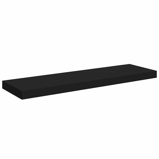 323835 vidaXL Floating Wall Shelf Black 80x23,5x3,8 cm MDF
