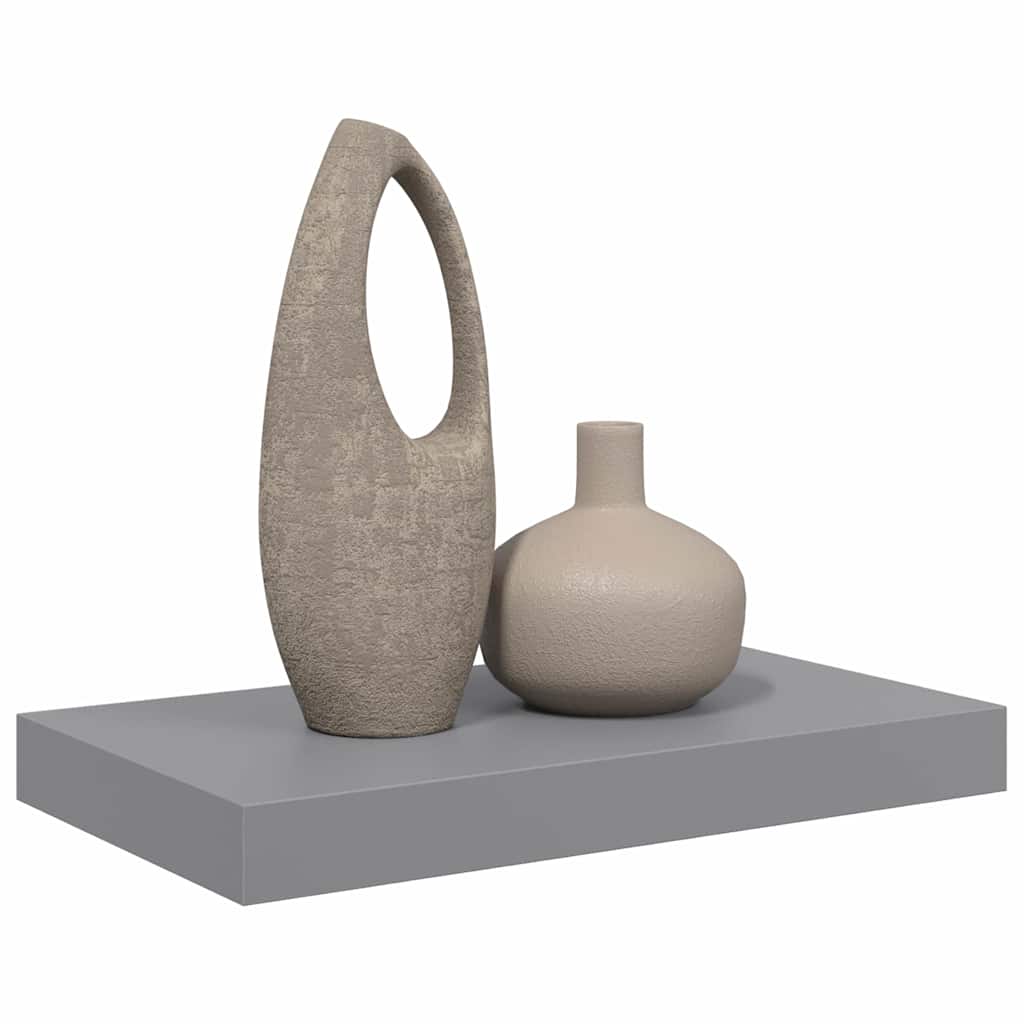 vidaXL Floating Wall Shelf Grey 40x23.5x3.8 cm MDF