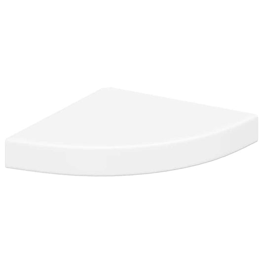 vidaXL Floating Corner Shelf White 25x25x3.8 cm MDF