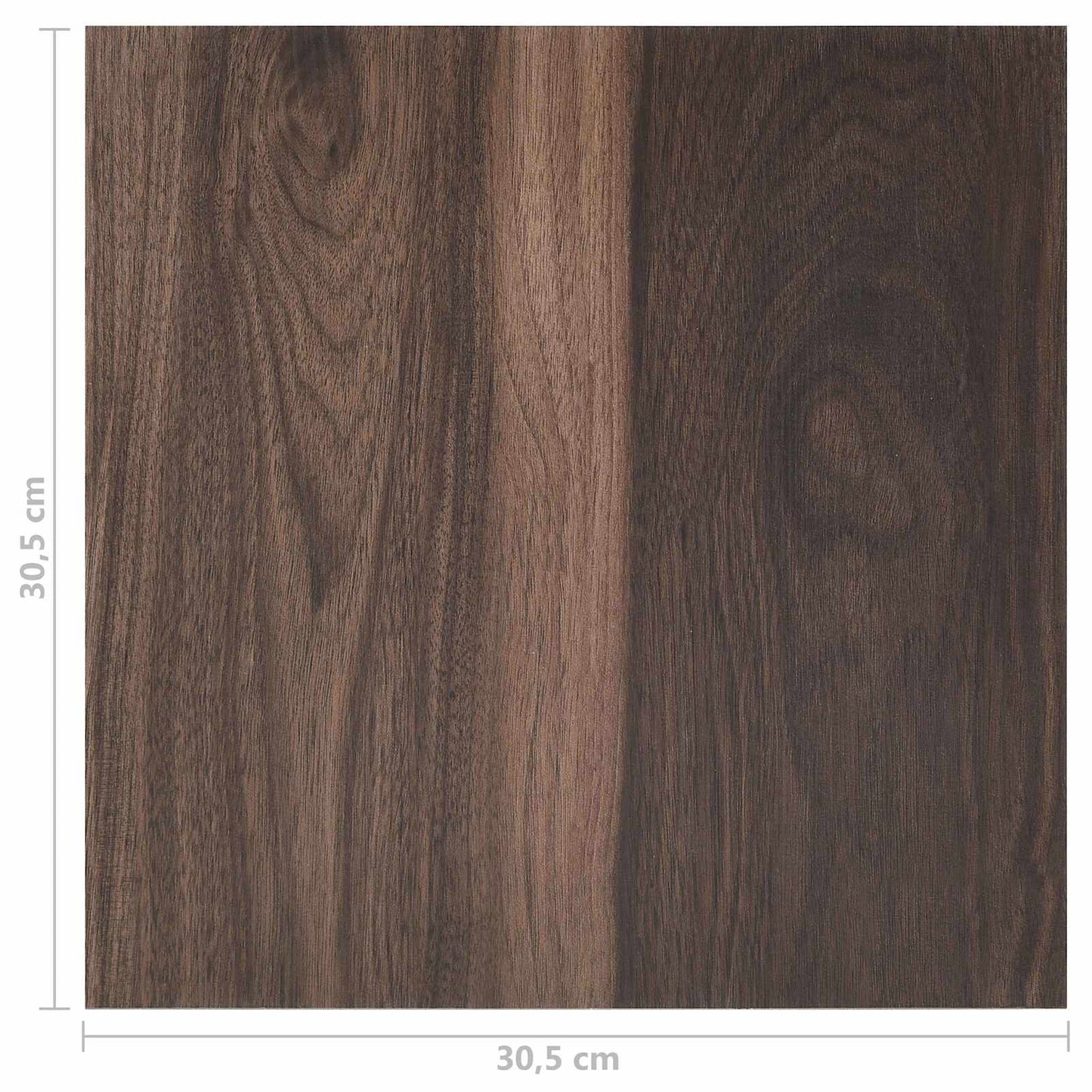 vidaXL Flooring Planks 55 pcs Dark Brown 5.11 m² PVC