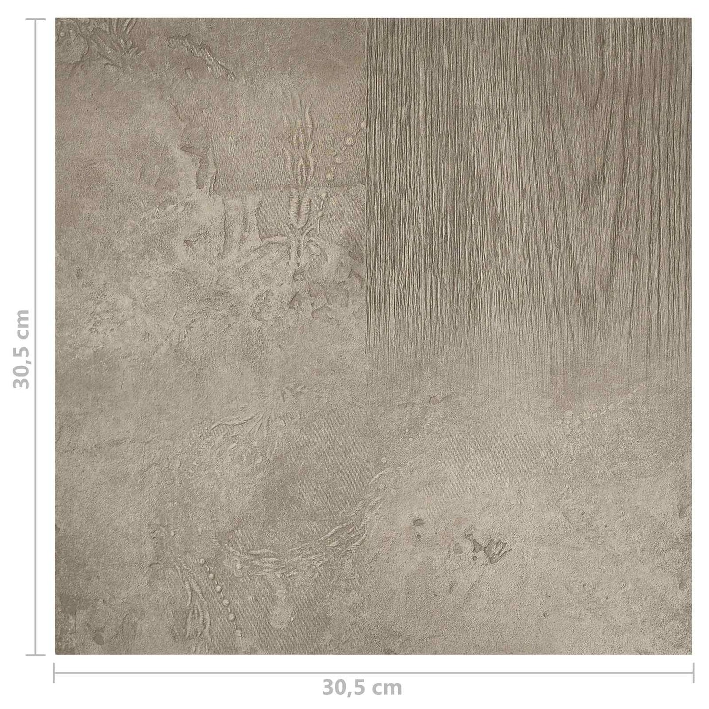 vidaXL Flooring Planks 5.11 m² 55 pcs PVC Dark Brown and Gray