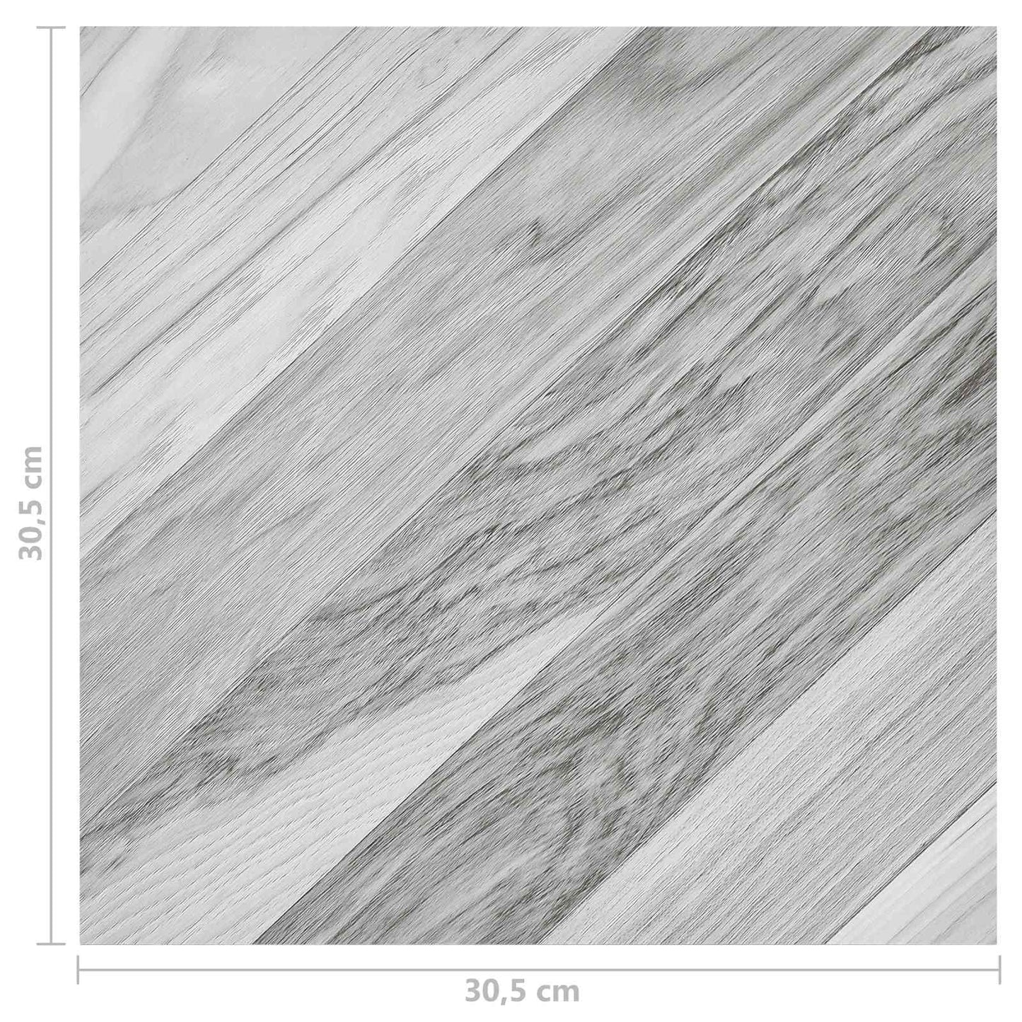 vidaXL Flooring Planks 55 pcs Grey 5.11 m² PVC