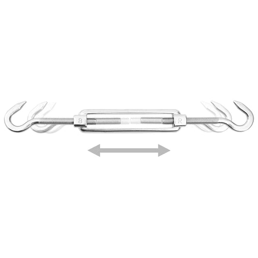 310250 vidaXL 6 Piece Sunshade Sail Mounting Kit Stainless Steel