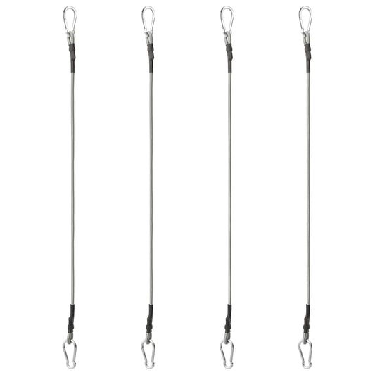 310252 vidaXL Ropes with Carabiner 4 pcs Rubber